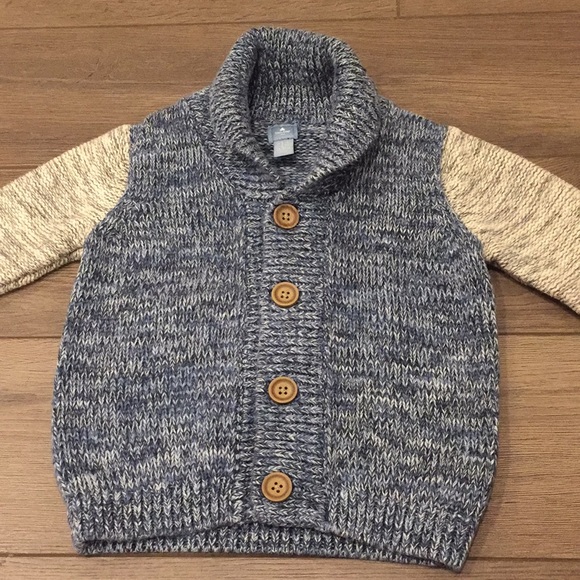 GAP Other - GAP Sweater Cowl Cardigan Faux Wood Button Down 3T